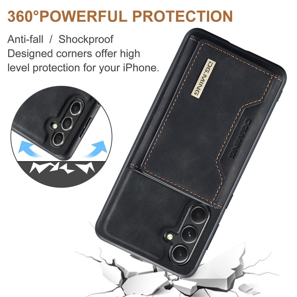 DG.MING M2 Series for Samsung Galaxy S25+ Case PU+PC+TPU Phone Cover Detachable Wallet