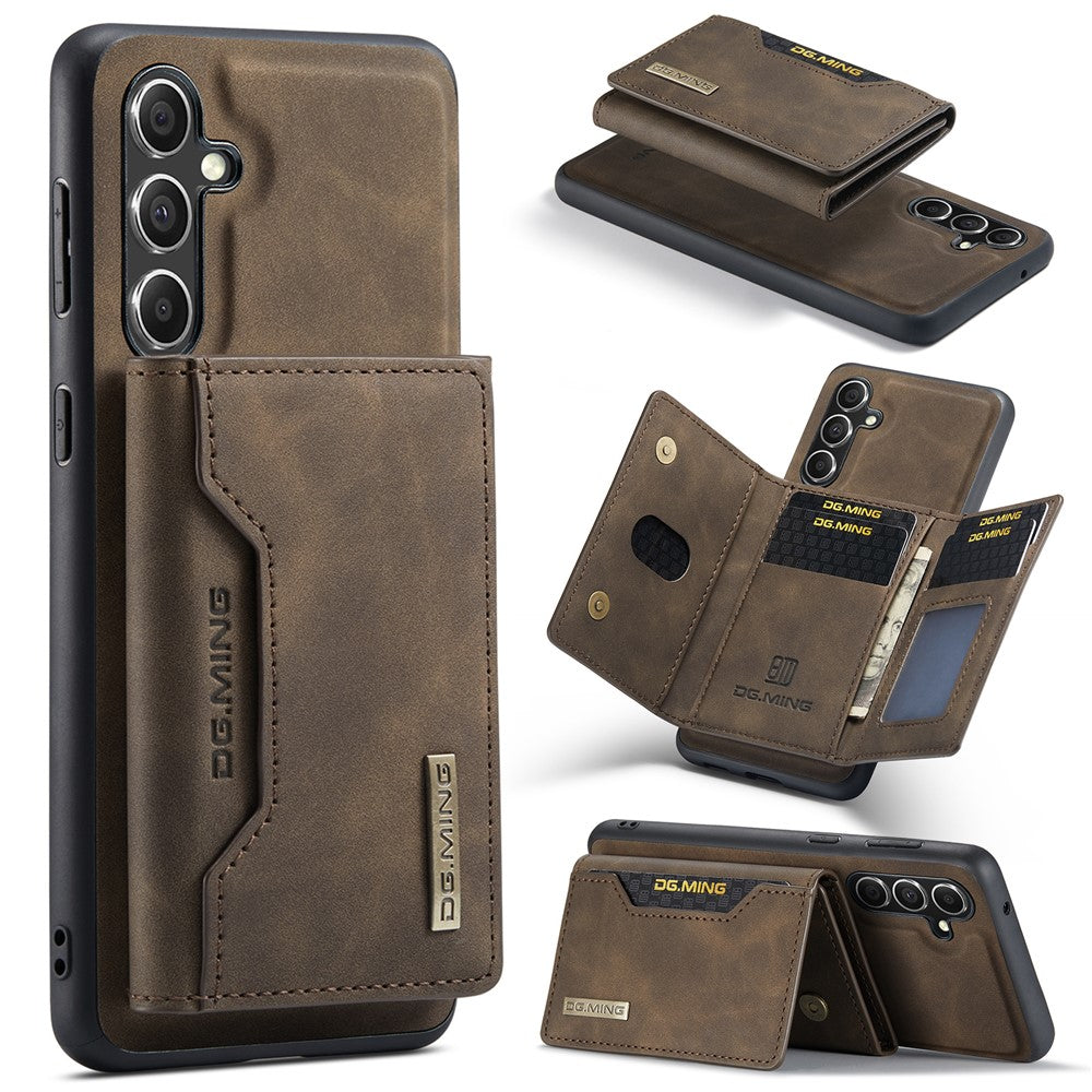 DG.MING M2 Series for Samsung Galaxy S25+ Case PU+PC+TPU Phone Cover Detachable Wallet