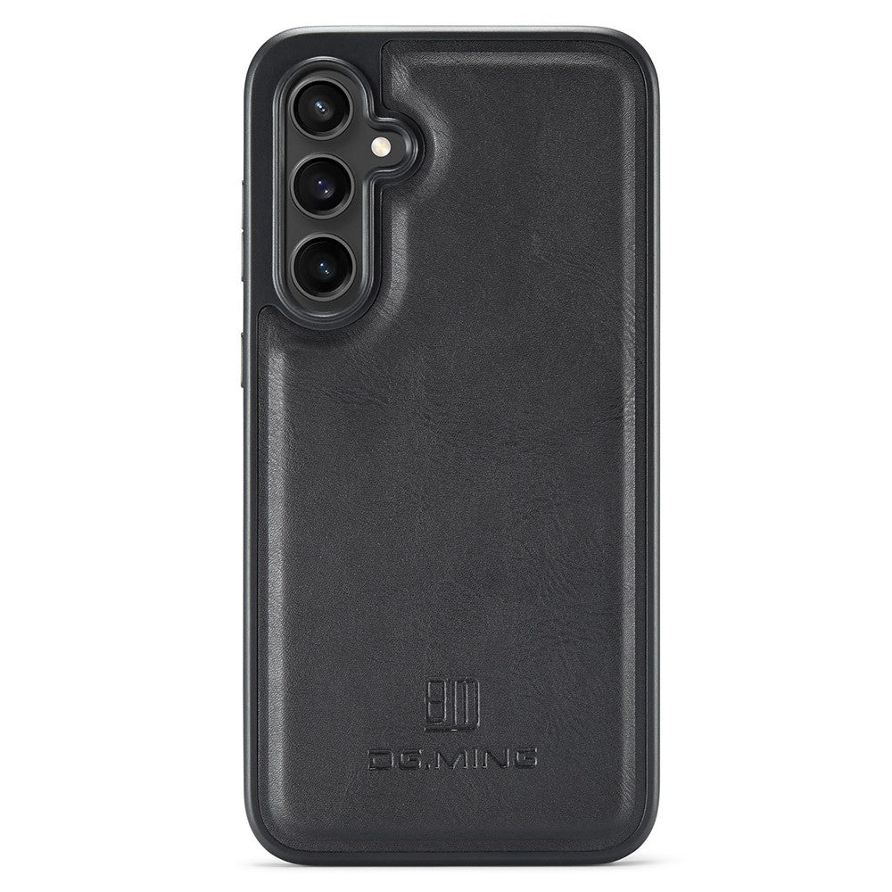 DG.MING For Samsung Galaxy S25 Case Anti-Drop Leather Coated PC+TPU Phone Back Cover