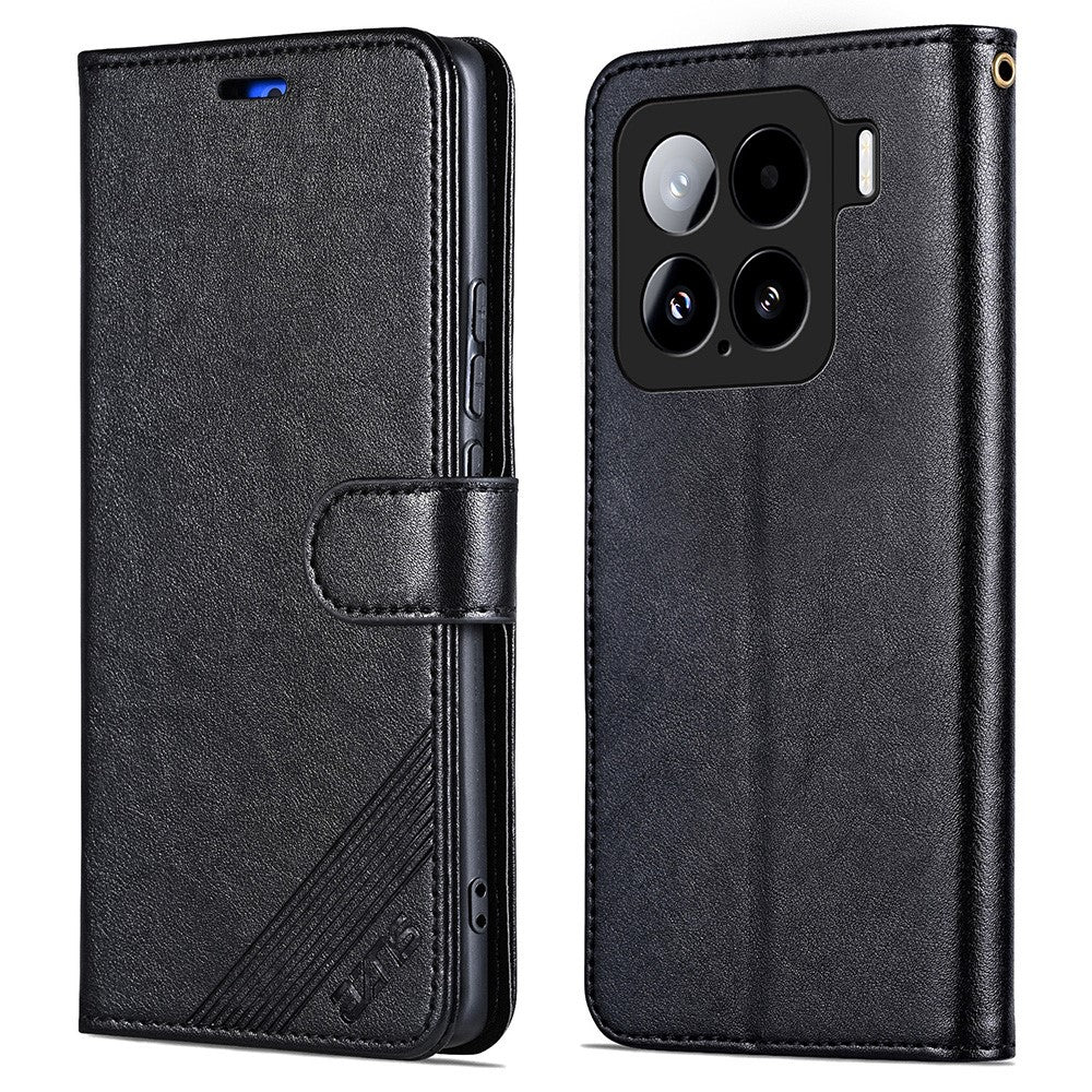 AZNS For Xiaomi 15 Case Anti-Scratch PU Leather Stand Wallet Phone Cover