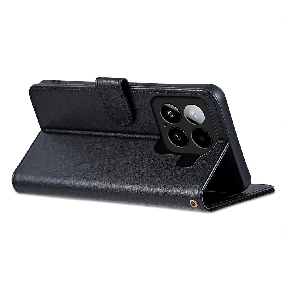 AZNS For Xiaomi 15 Case Anti-Scratch PU Leather Stand Wallet Phone Cover