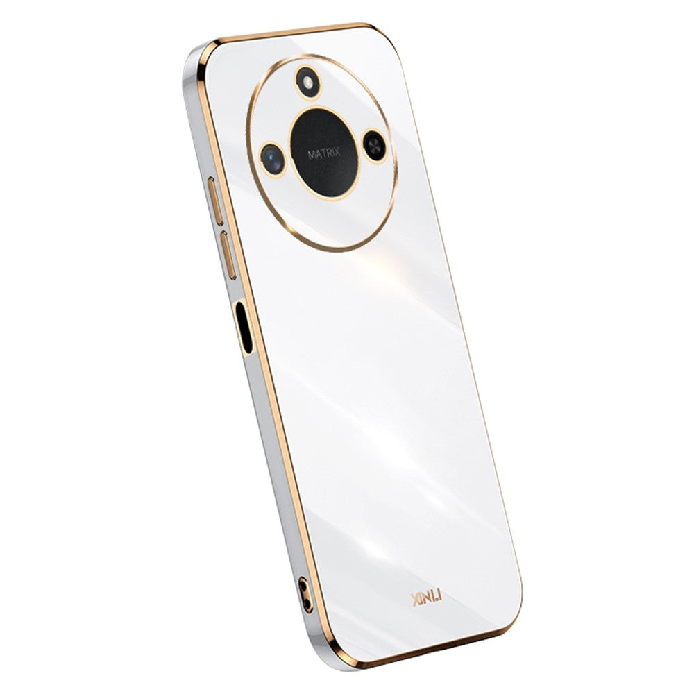 XINLI For Honor X60 5G Case TPU Phone Cover with Electroplating Frame