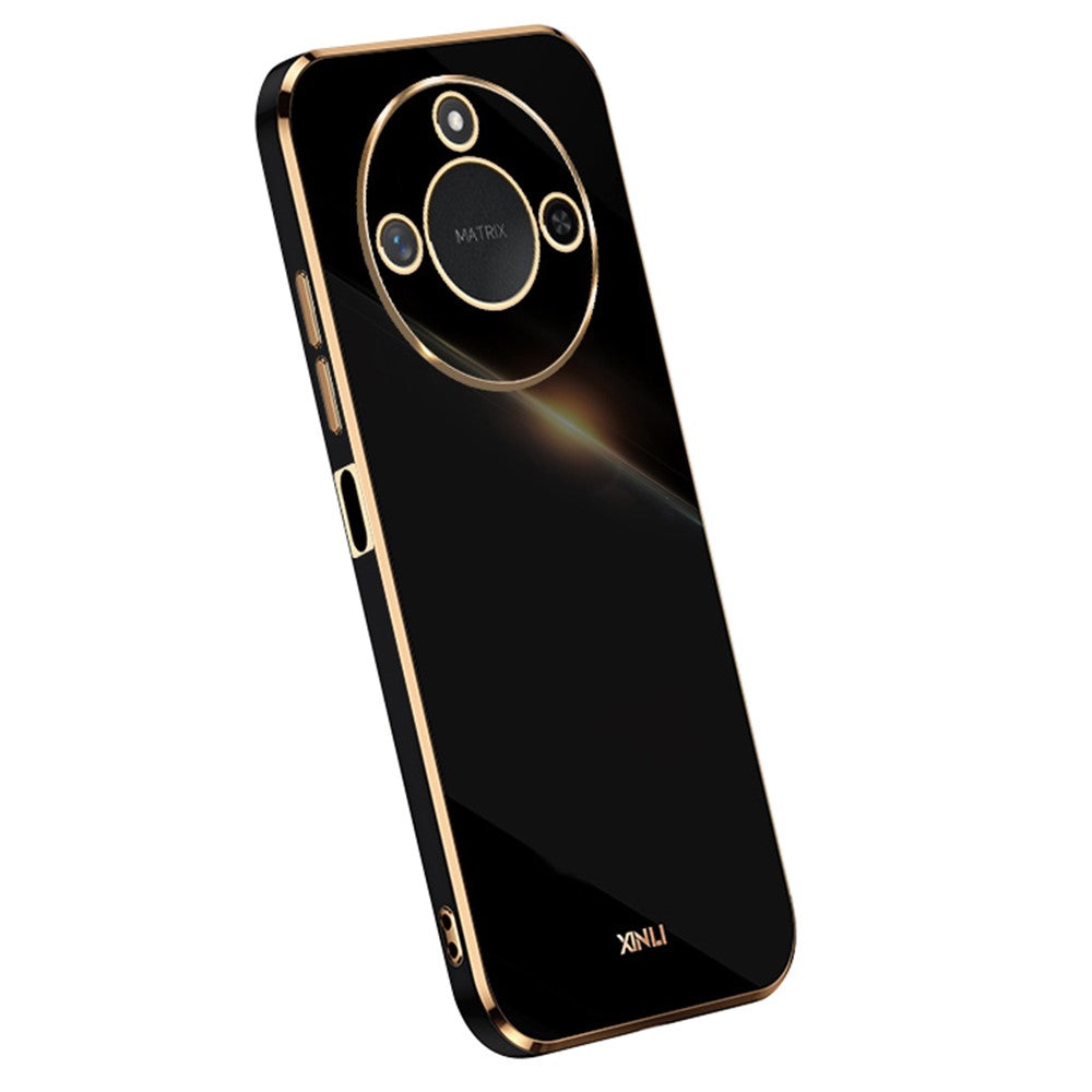 XINLI For Honor X60 5G Case TPU Phone Cover with Electroplating Frame