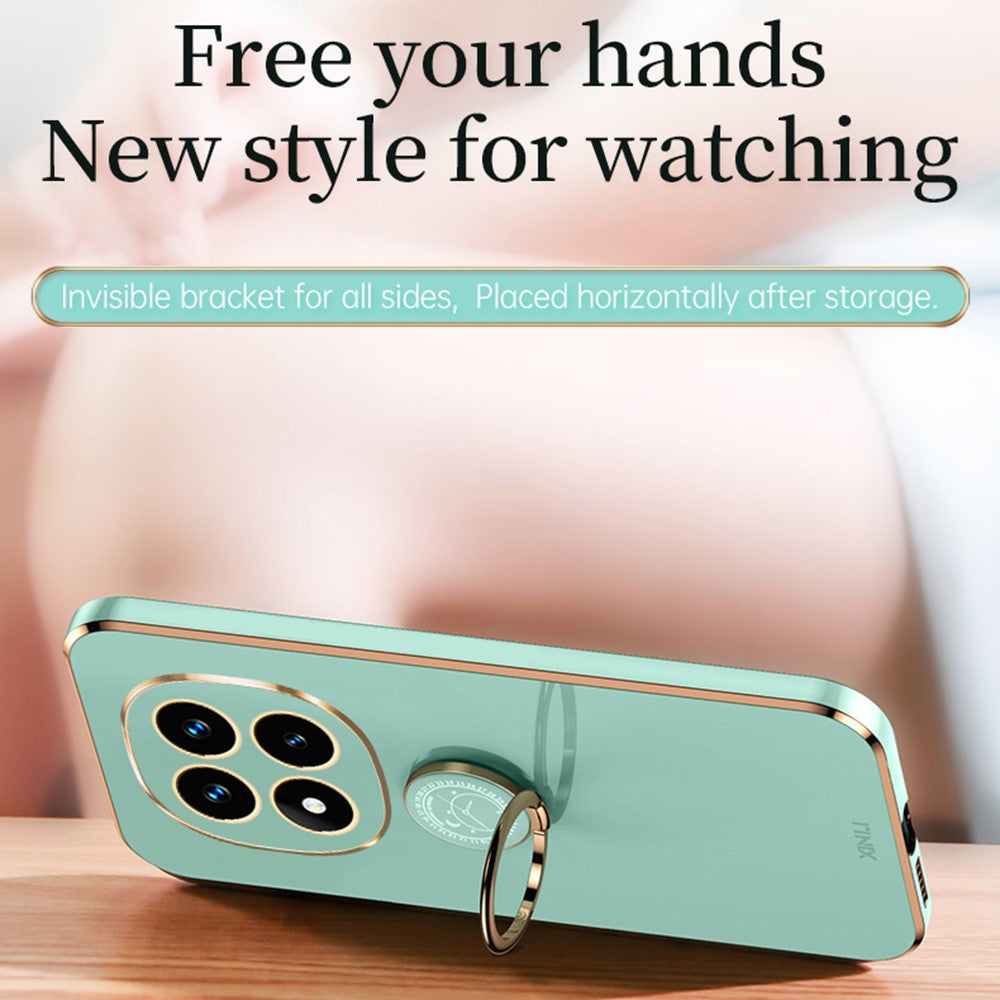 XINLI For Xiaomi Redmi Note 14 Pro 5G / Poco X7 5G Case Ring Kickstand Electroplating TPU Phone Cover