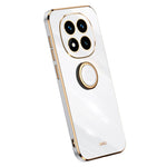 XINLI For Xiaomi Redmi Note 14 Pro 5G / Poco X7 5G Case Ring Kickstand Electroplating TPU Phone Cover