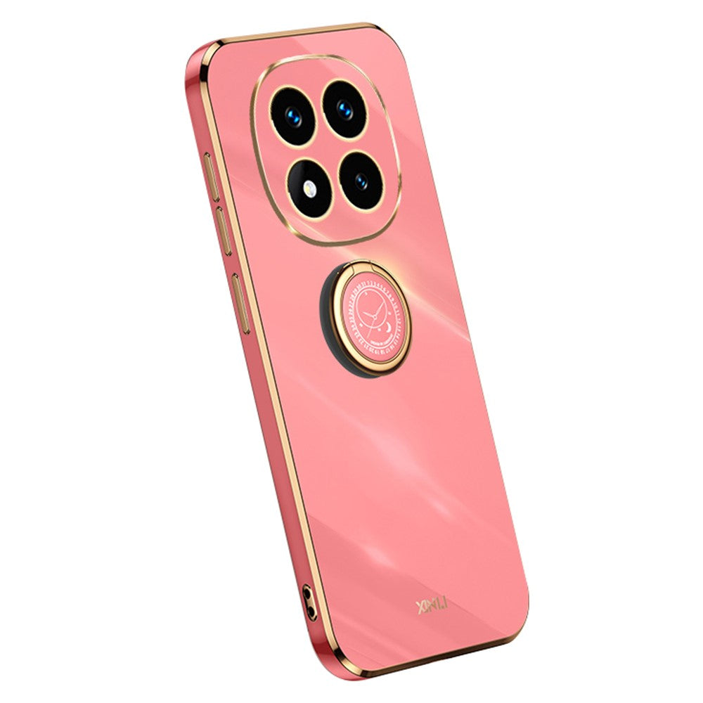 XINLI For Xiaomi Redmi Note 14 Pro 5G / Poco X7 5G Case Ring Kickstand Electroplating TPU Phone Cover