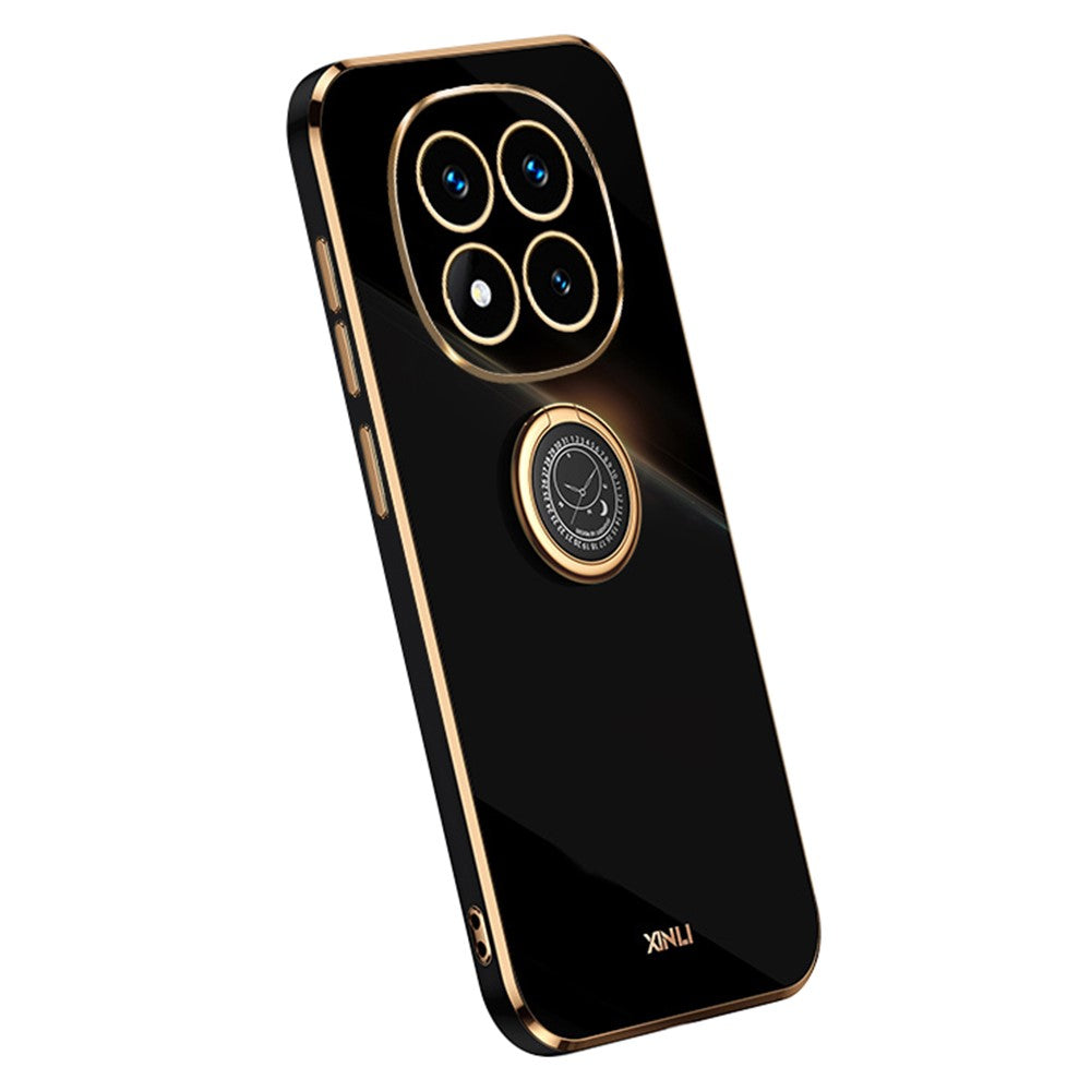 XINLI For Xiaomi Redmi Note 14 Pro 5G / Poco X7 5G Case Ring Kickstand Electroplating TPU Phone Cover