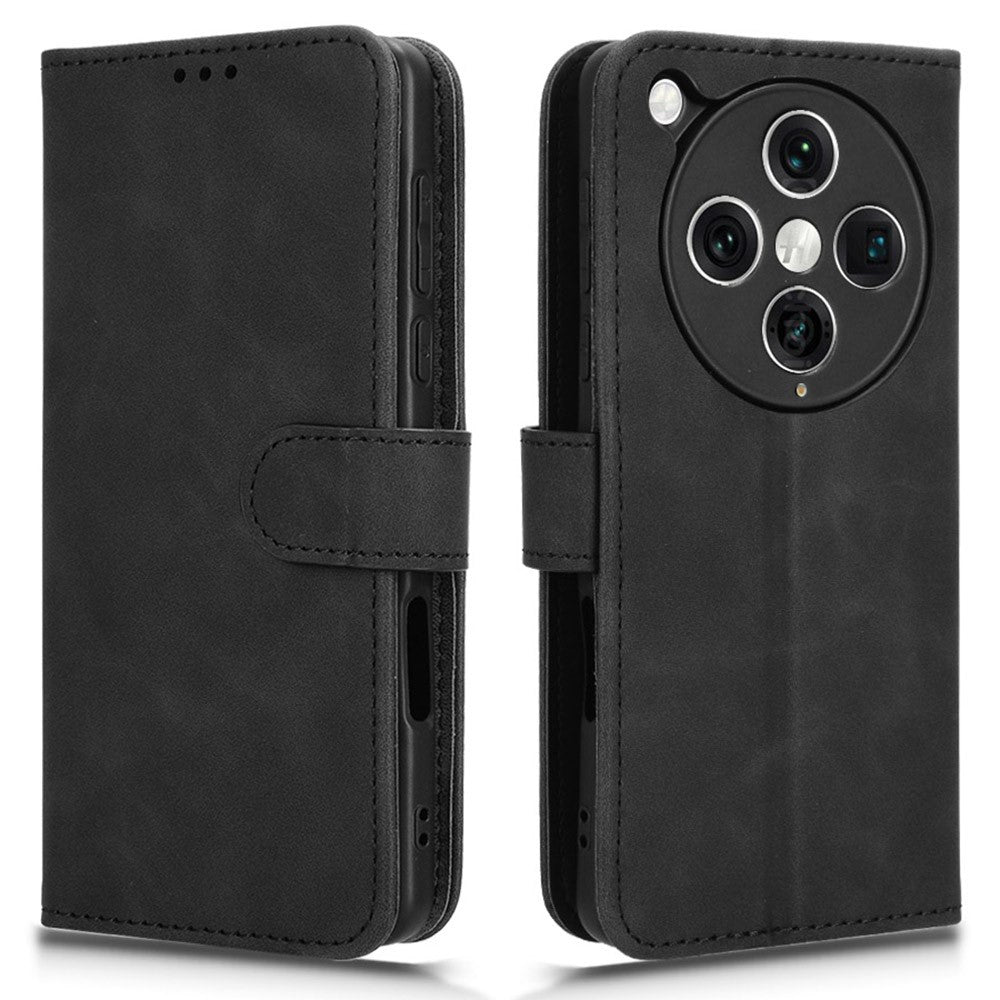 For Oppo Find X8 Pro 5G Leather Case Skin-Feel Anti-Drop Wallet Flip Phone Cover