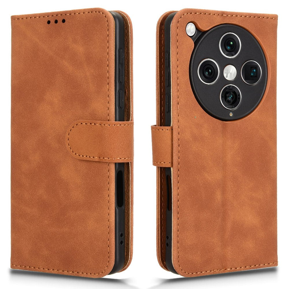 For Oppo Find X8 Pro 5G Leather Case Skin-Feel Anti-Drop Wallet Flip Phone Cover