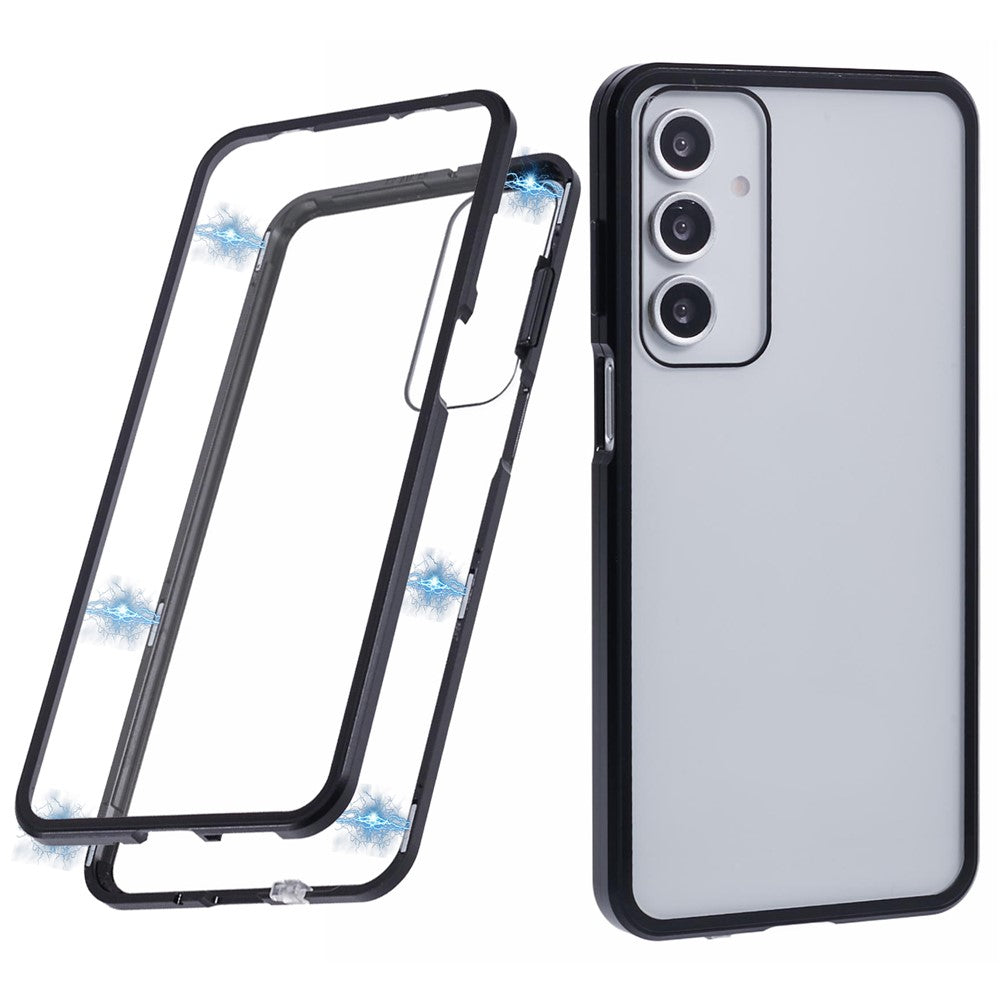 Til Samsung Galaxy A16 4G / 5G Full Body Cover Magnetisk Hærdet Glas Dobbeltsidet Telefoncover