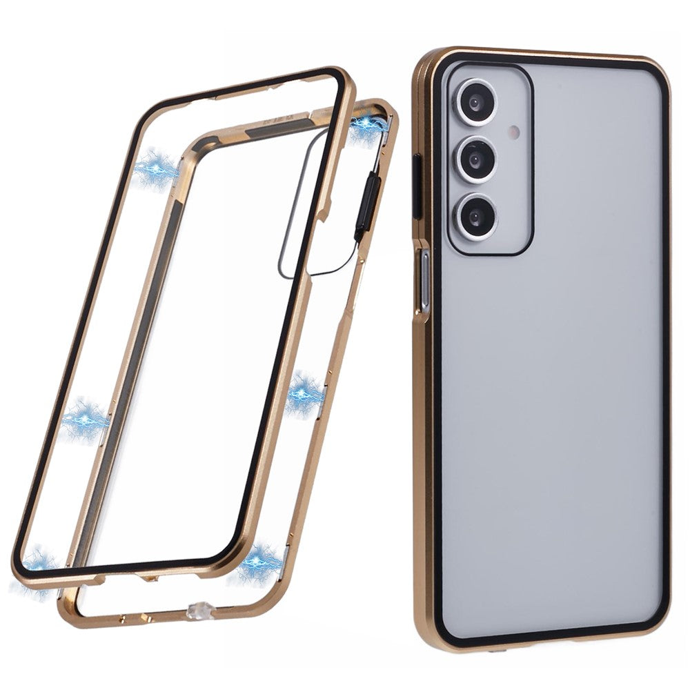Til Samsung Galaxy A16 4G / 5G Full Body Cover Magnetisk Hærdet Glas Dobbeltsidet Telefoncover