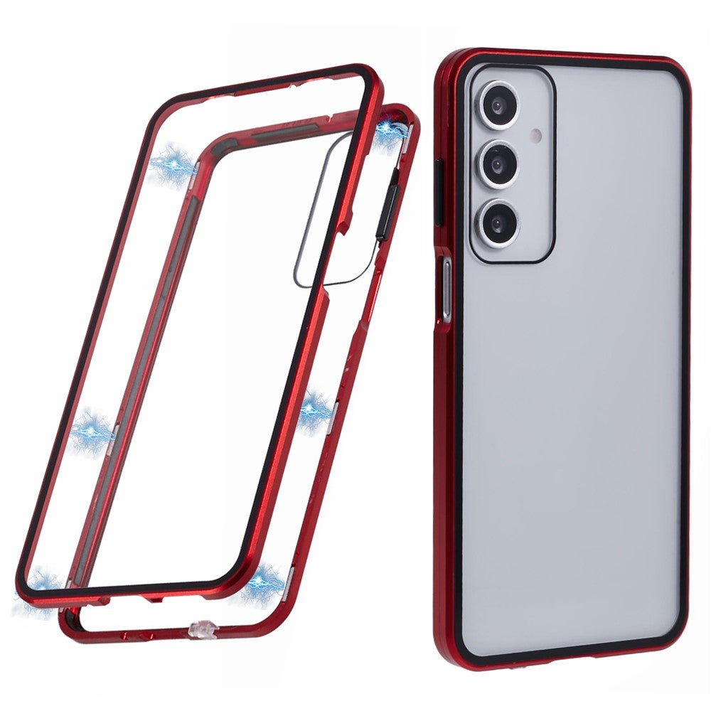 Til Samsung Galaxy A16 4G / 5G Full Body Cover Magnetisk Hærdet Glas Dobbeltsidet Telefoncover