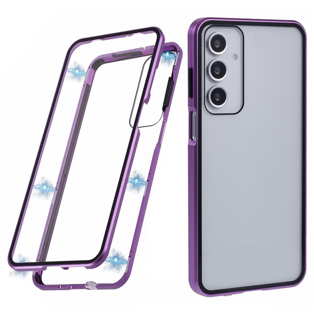 Til Samsung Galaxy A16 4G / 5G Full Body Cover Magnetisk Hærdet Glas Dobbeltsidet Telefoncover