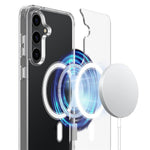 Til Samsung Galaxy S25+ Gennemsigtigt Cover TPU + Akryl Magnetisk Telefoncover