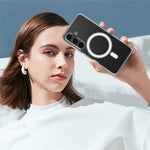 For Samsung Galaxy S25+ Clear Case TPU + Acrylic Magnetic Phone Cover