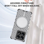 For Xiaomi 14T Magnetic Case Honeycomb Design TPU+PC Phone Cover