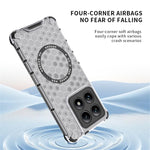 For Xiaomi 14T Magnetic Case Honeycomb Design TPU+PC Phone Cover
