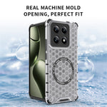 For Xiaomi 14T Magnetic Case Honeycomb Design TPU+PC Phone Cover