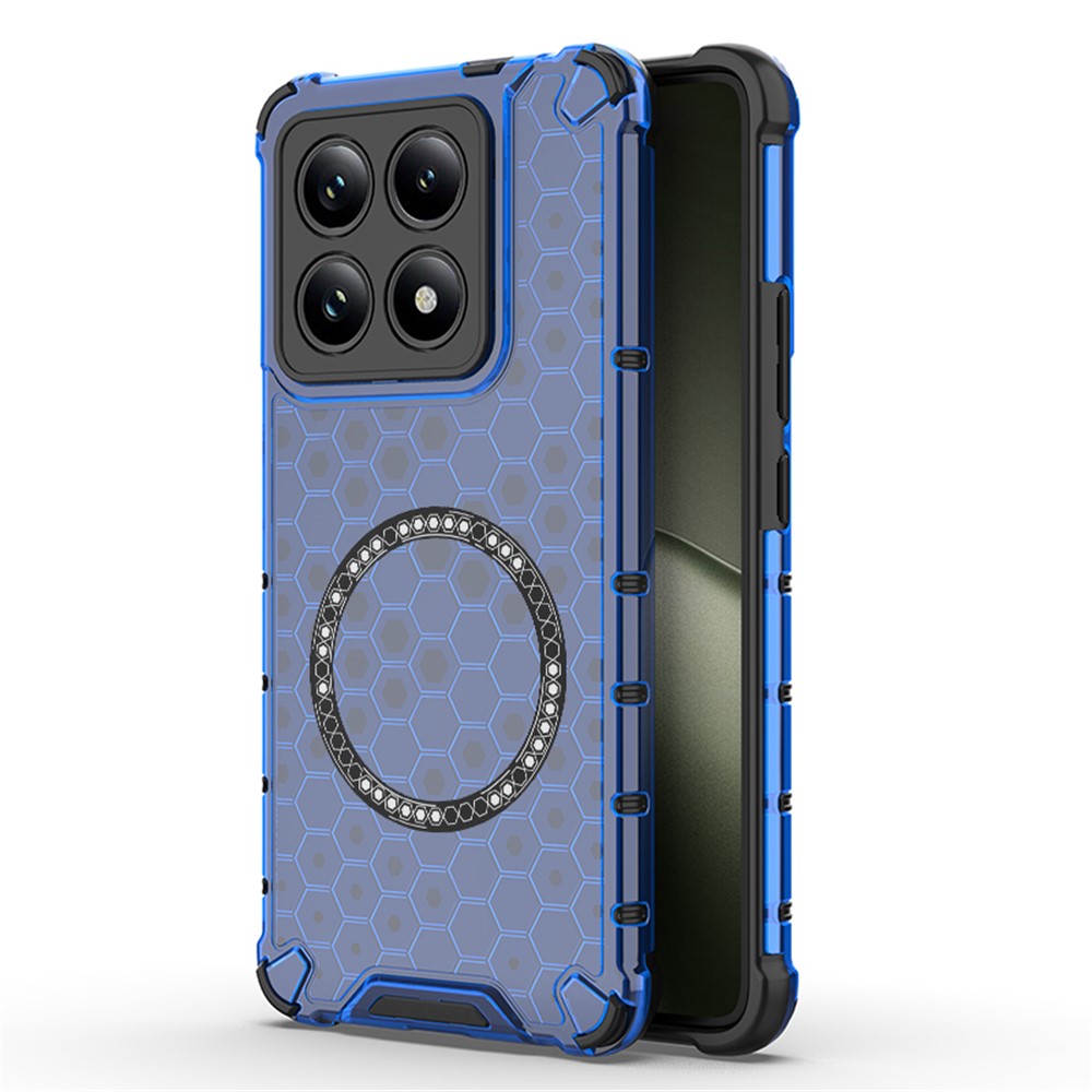 For Xiaomi 14T Magnetic Case Honeycomb Design TPU+PC Phone Cover