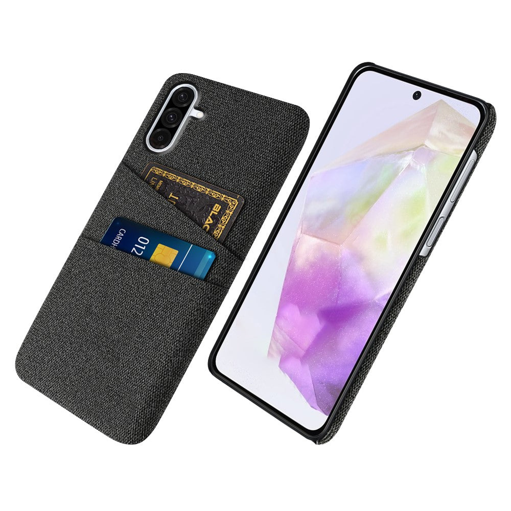 For Samsung Galaxy A36 5G Case Cloth + Hard PC Phone Cover with Dual Card Slots