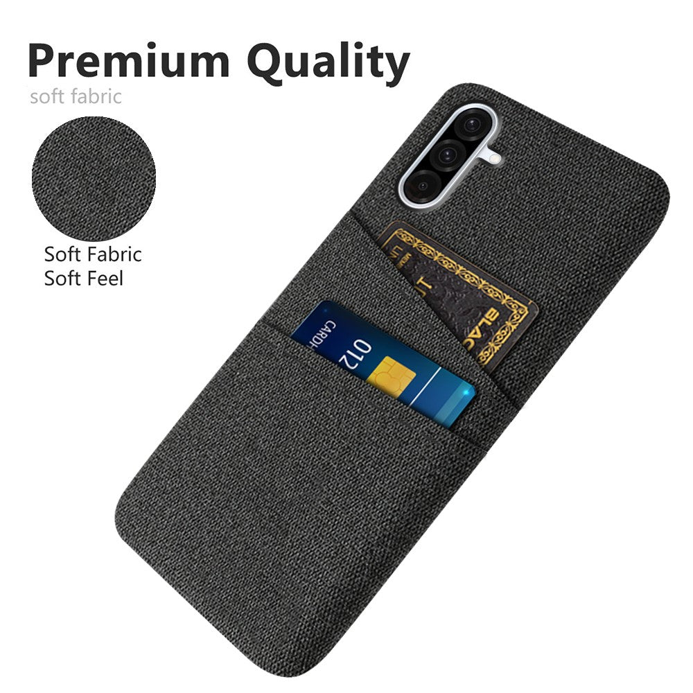 For Samsung Galaxy A36 5G Case Cloth + Hard PC Phone Cover with Dual Card Slots
