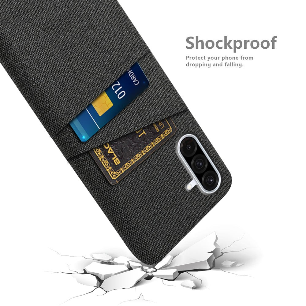 For Samsung Galaxy A36 5G Case Cloth + Hard PC Phone Cover with Dual Card Slots