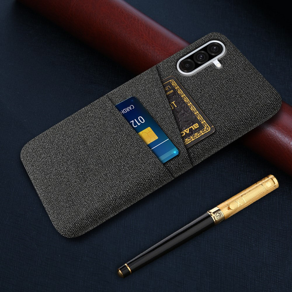 For Samsung Galaxy A36 5G Case Cloth + Hard PC Phone Cover with Dual Card Slots