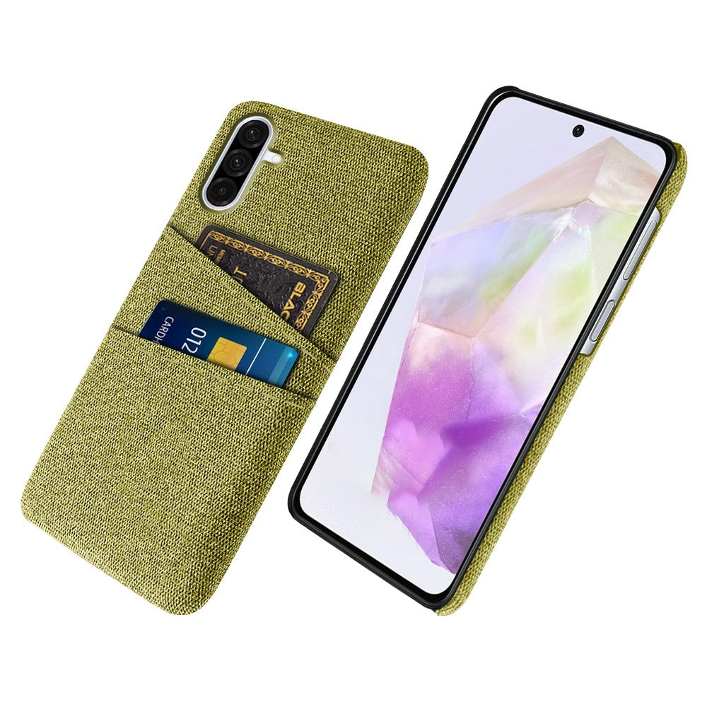 For Samsung Galaxy A36 5G Case Cloth + Hard PC Phone Cover with Dual Card Slots