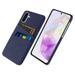 For Samsung Galaxy A36 5G Case Cloth + Hard PC Phone Cover with Dual Card Slots