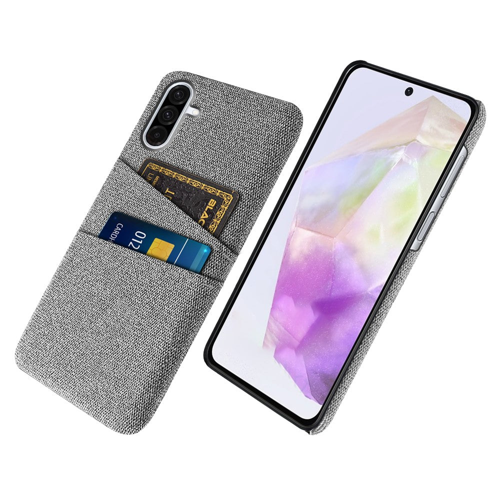 For Samsung Galaxy A36 5G Case Cloth + Hard PC Phone Cover with Dual Card Slots