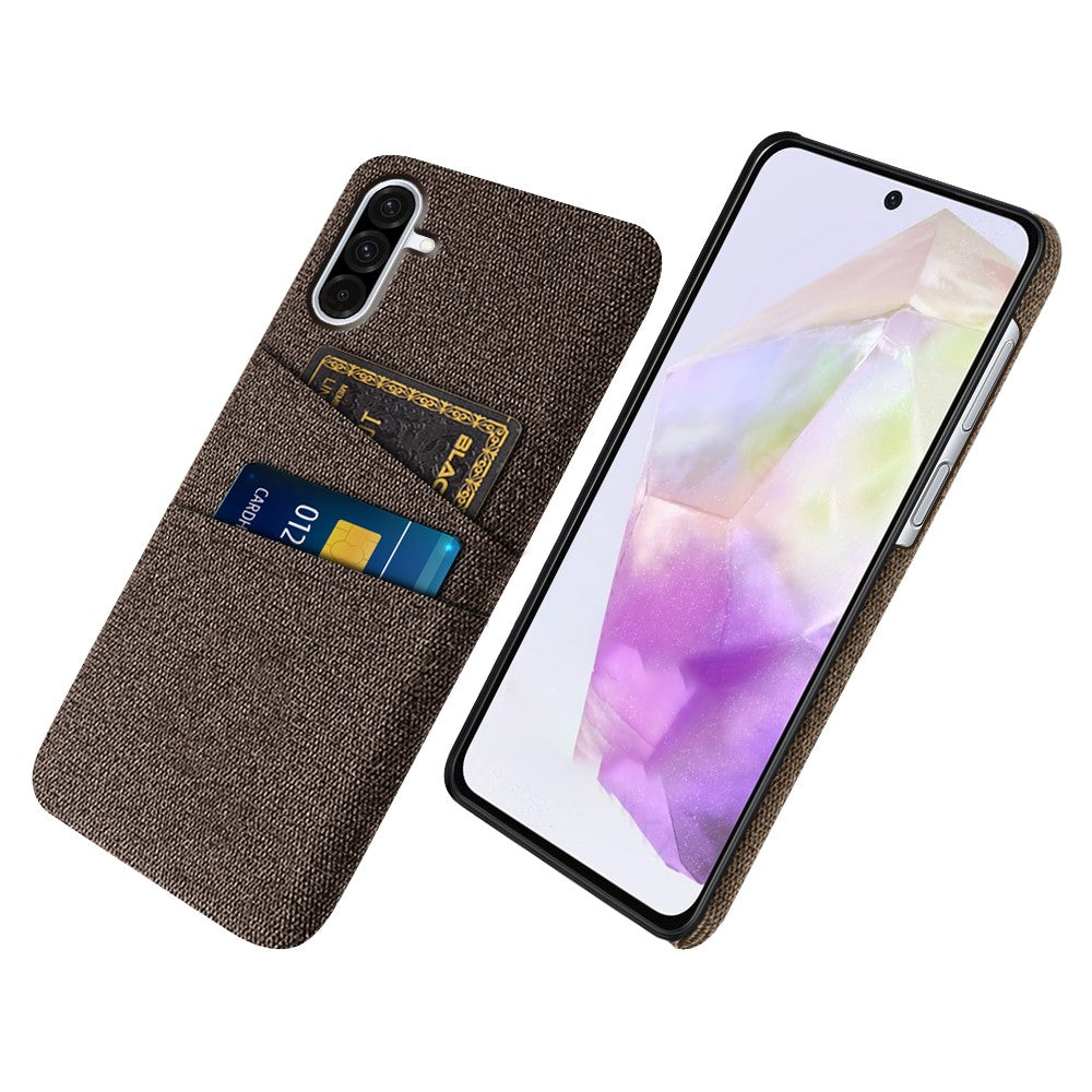 For Samsung Galaxy A36 5G Case Cloth + Hard PC Phone Cover with Dual Card Slots