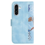 For Samsung Galaxy A36 5G Case PU Leather Floral Phone Cover with Card Slots