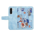 For Samsung Galaxy A36 5G Case PU Leather Floral Phone Cover with Card Slots