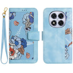 For Xiaomi Redmi Note 14 Pro 5G / Poco X7 5G Case PU Leather Floral Phone Cover with Card Slots