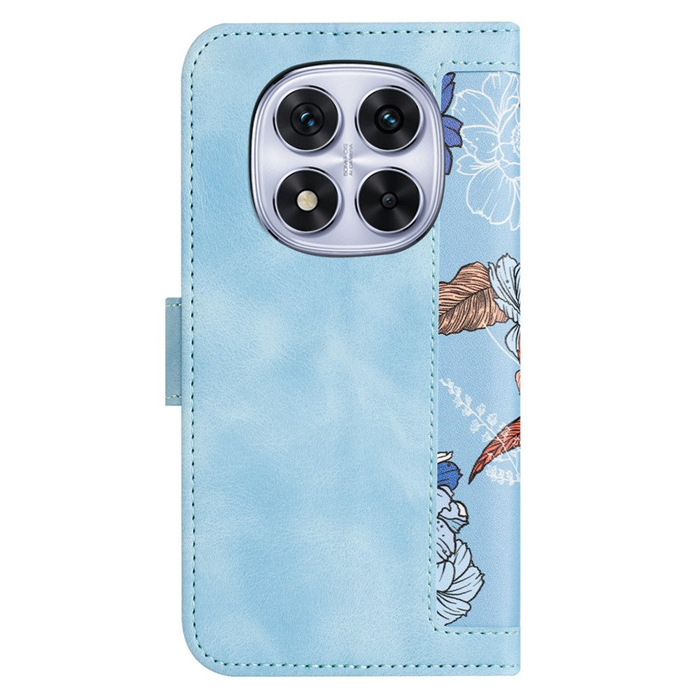 For Xiaomi Redmi Note 14 Pro 5G / Poco X7 5G Case PU Leather Floral Phone Cover with Card Slots