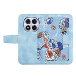 For Xiaomi Redmi Note 14 Pro 5G / Poco X7 5G Case PU Leather Floral Phone Cover with Card Slots