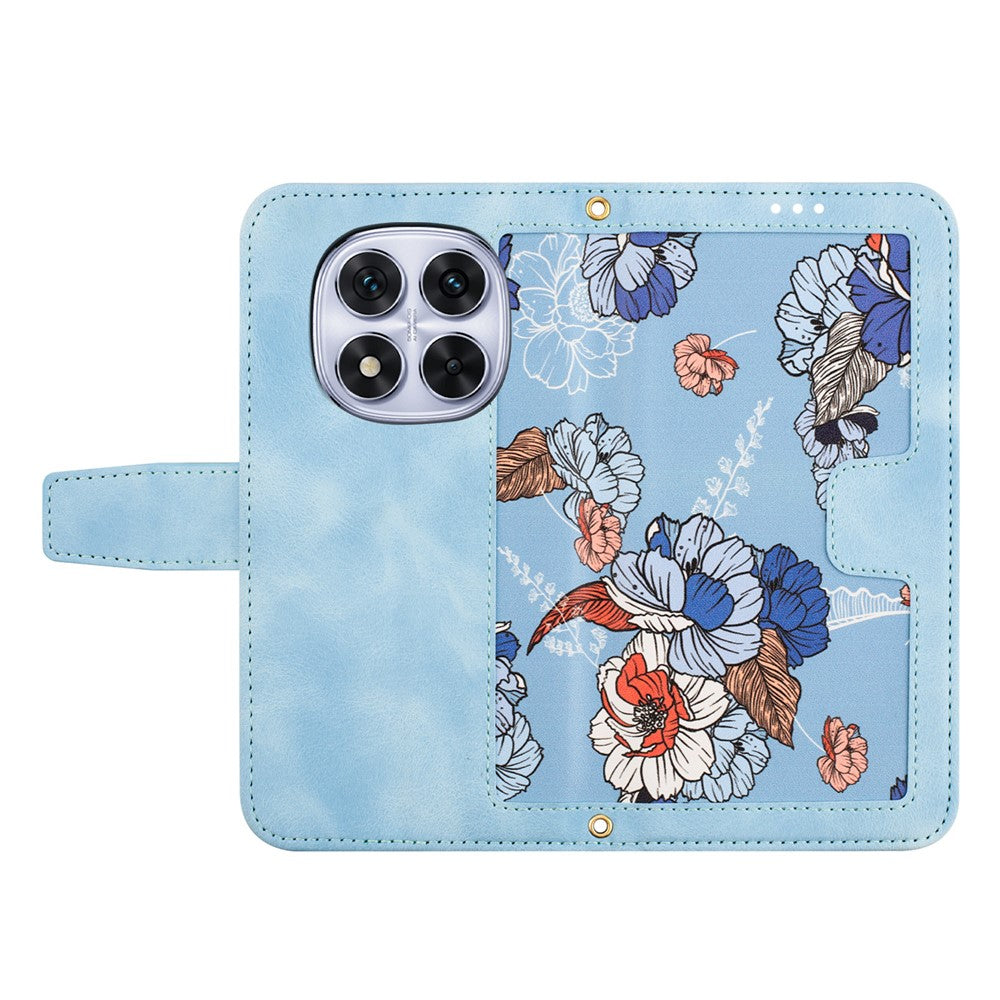 For Xiaomi Redmi Note 14 Pro 5G / Poco X7 5G Case PU Leather Floral Phone Cover with Card Slots
