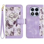 For Xiaomi Redmi Note 14 Pro 5G / Poco X7 5G Case PU Leather Floral Phone Cover with Card Slots