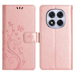 For Xiaomi Redmi Note 14 Pro 5G / Poco X7 5G Leather Wallet Case Butterfly Flower Imprinted Phone Cover with Strap