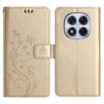 For Xiaomi Redmi Note 14 Pro 5G / Poco X7 5G Leather Wallet Case Butterfly Flower Imprinted Phone Cover with Strap