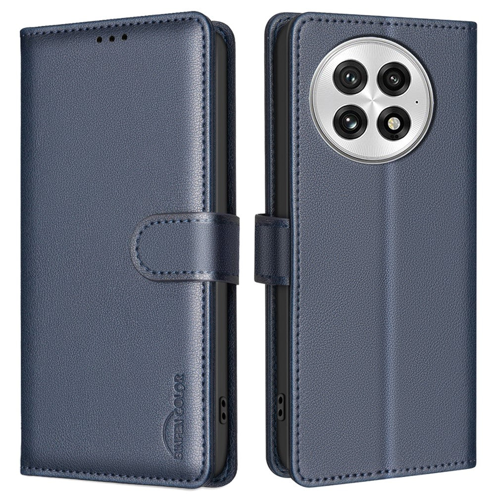 BINFEN COLOR BF32 For OnePlus 13 Leather Case Wallet RFID Blocking Phone Cover