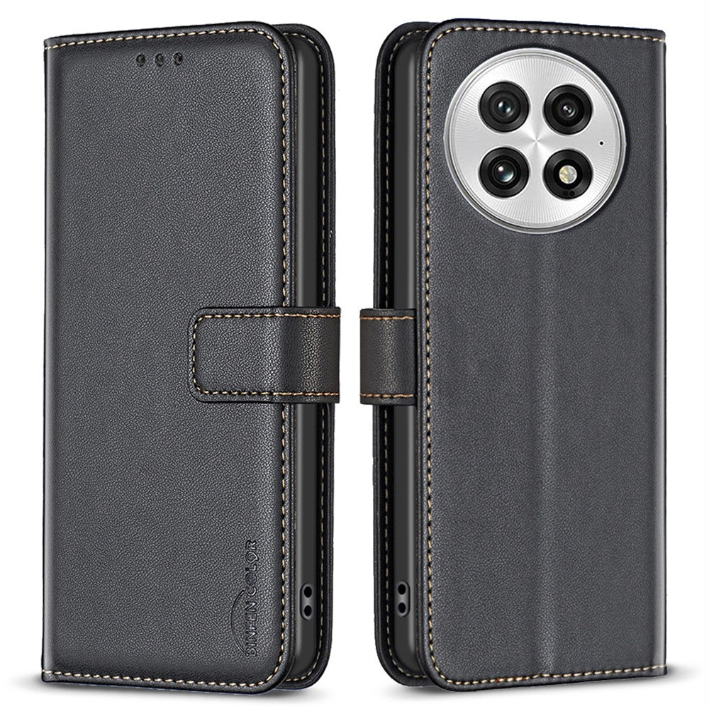 BINFEN COLOR BF17 For OnePlus 13 Case Wallet Folio Flip Leather Cover