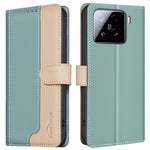 BINFEN COLOR BF33 for Xiaomi 15 Pro Leather Case Splicing Color RFID Blocking