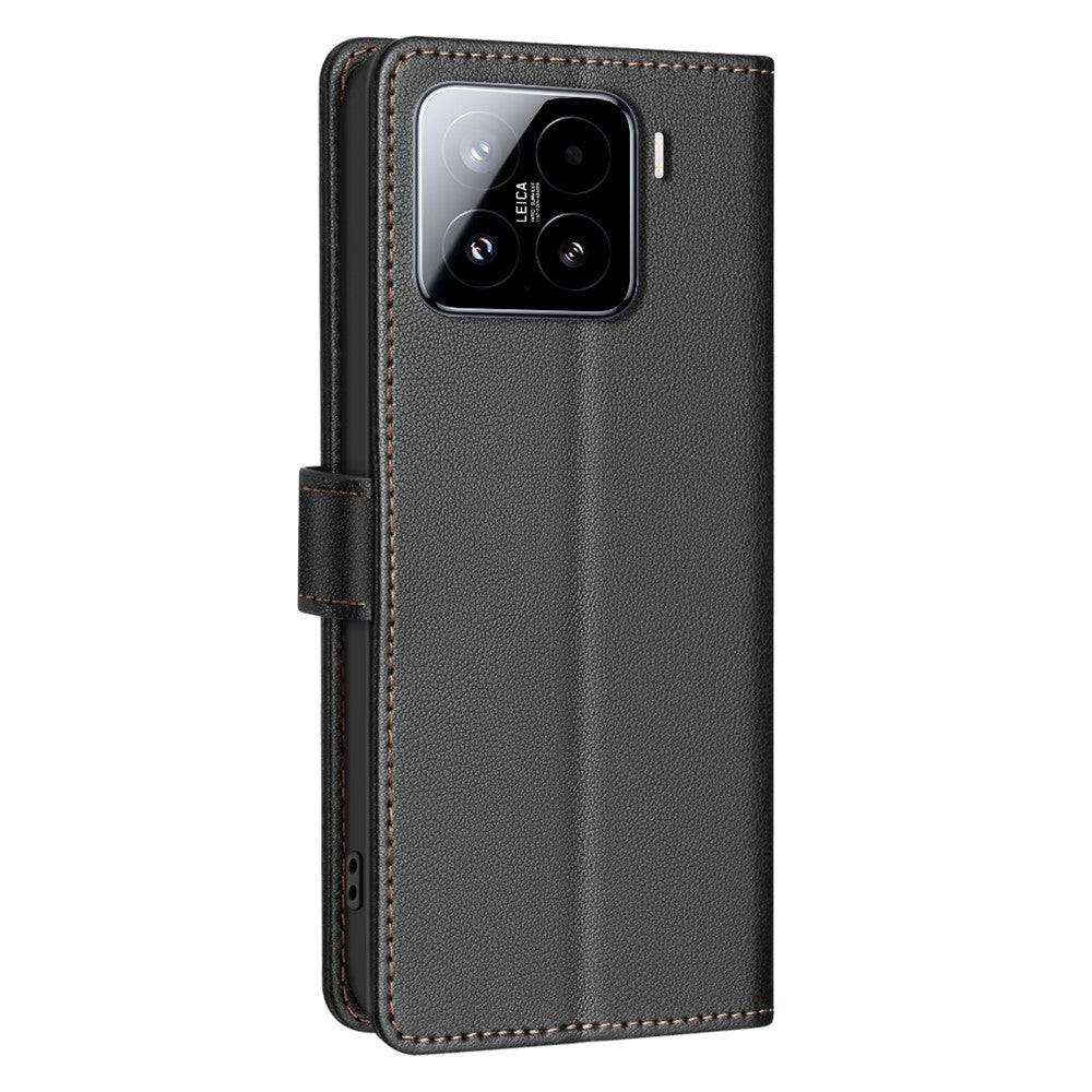 BINFEN COLOR BF32 For Xiaomi 15 Pro Leather Case Wallet RFID Blocking Phone Cover