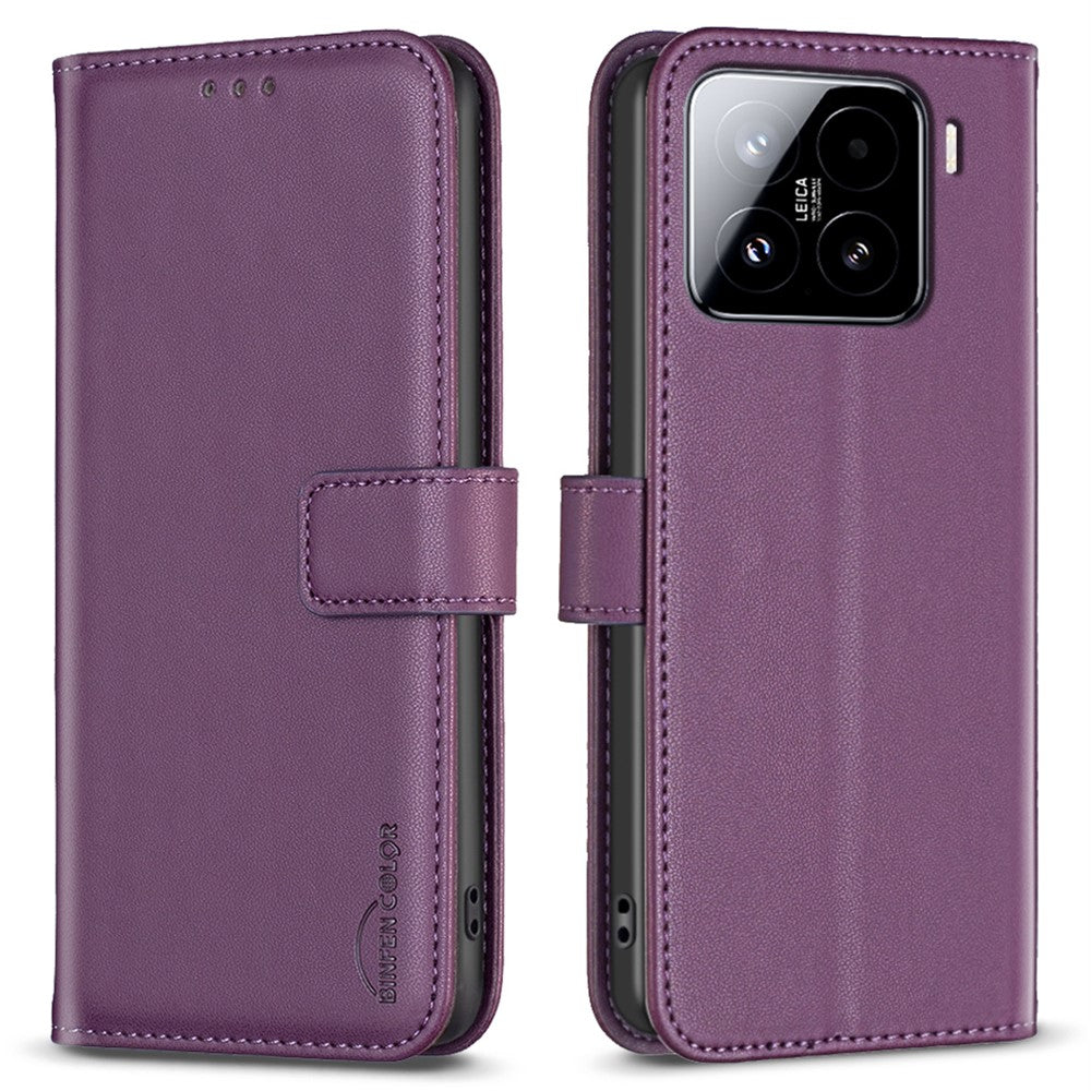 BINFEN COLOR BF17 For Xiaomi 15 Pro Case Wallet Folio Flip Leather Cover