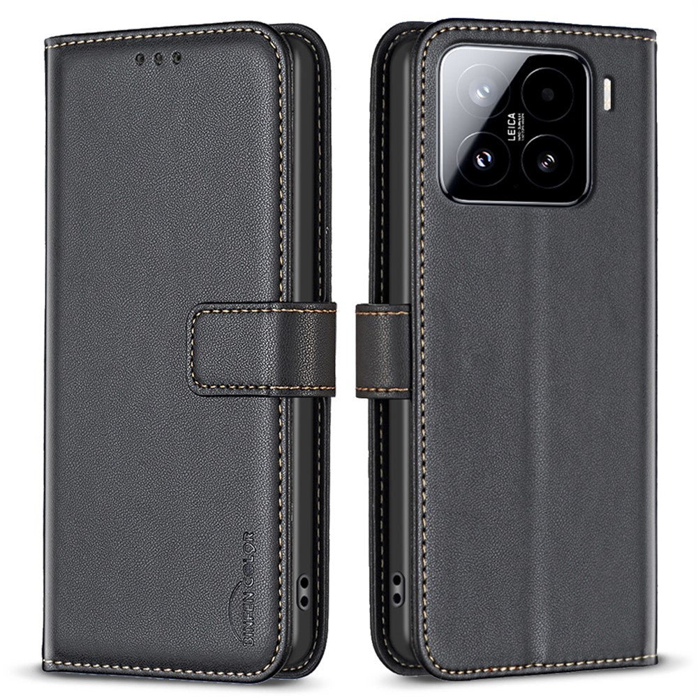 BINFEN COLOR BF17 For Xiaomi 15 Pro Case Wallet Folio Flip Leather Cover