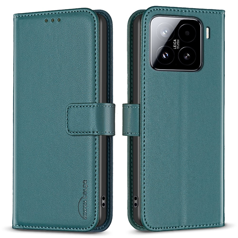 BINFEN COLOR BF17 For Xiaomi 15 Pro Case Wallet Folio Flip Leather Cover