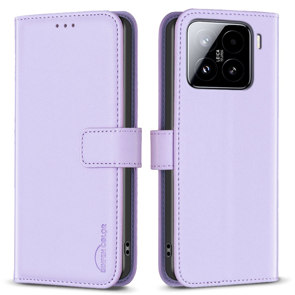BINFEN COLOR BF17 For Xiaomi 15 Pro Case Wallet Folio Flip Leather Cover