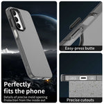 For Samsung Galaxy A35 5G Case PC+TPU+PET Matte Anti-Drop Phone Back Cover