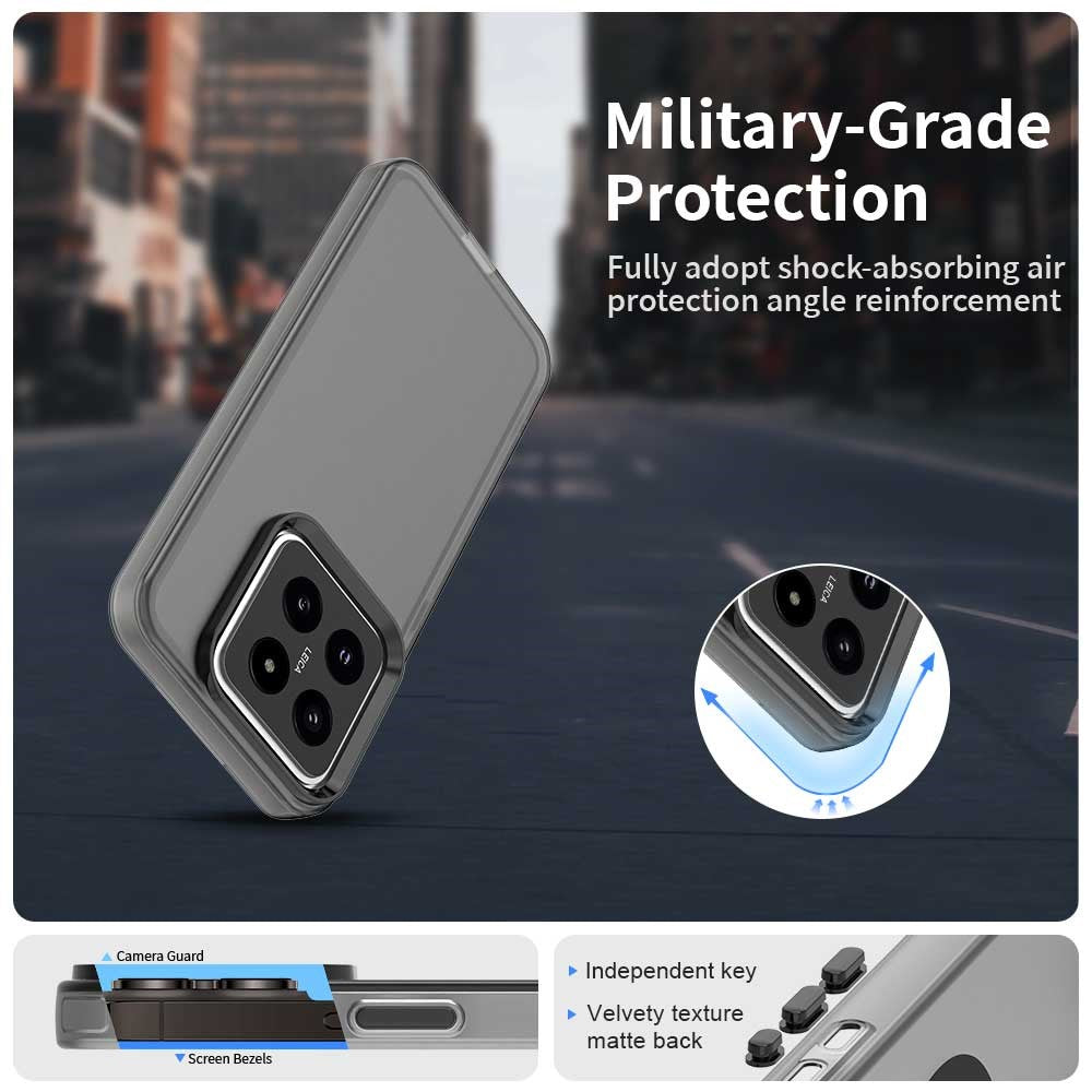 For Xiaomi 14 Case PC+TPU+PET Matte Anti-Drop Phone Back Cover